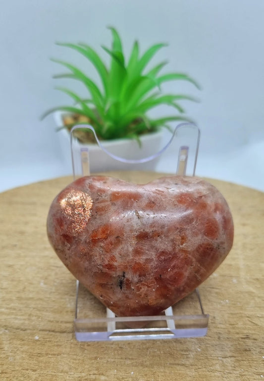 Sunstone Heart Carving