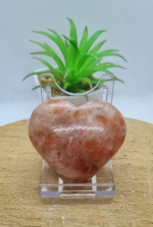 Sunstone Heart Carving