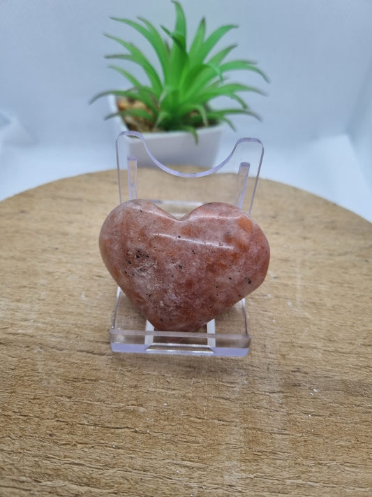 Sunstone Heart Carving