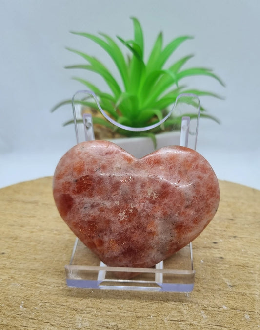 Sunstone Heart Carving