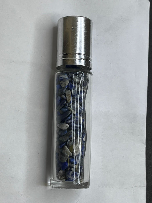 Lapis Lazuli Roller Bottle With Lapis Lazuli Chips
