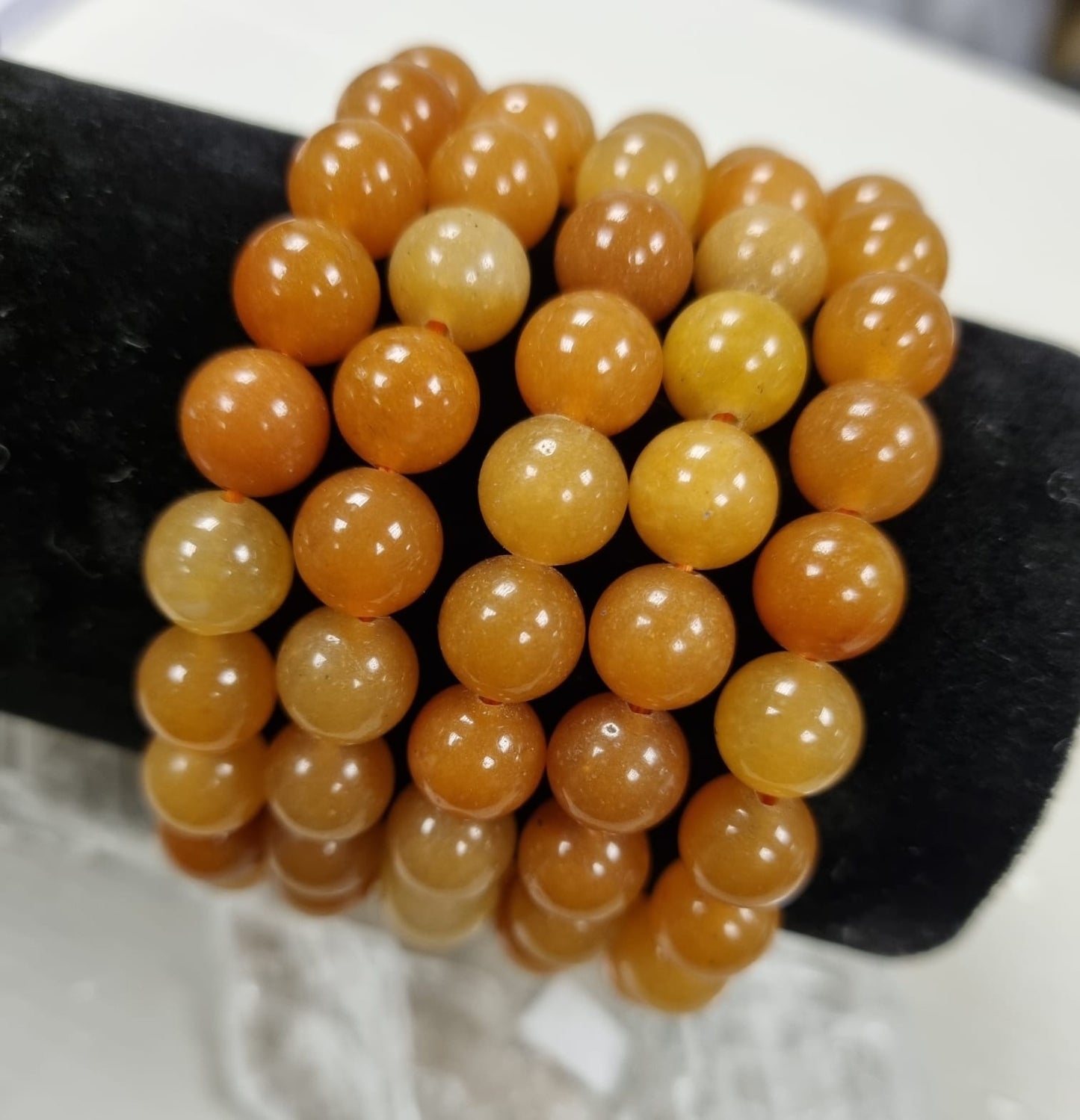 Orange Aventurine 8mm Round Beaded Bracelet