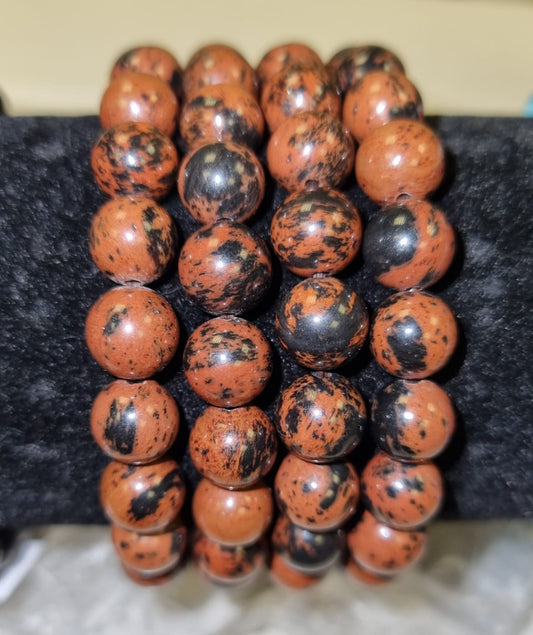 Mahogany Obsidian 8mm round beaded Bracelet