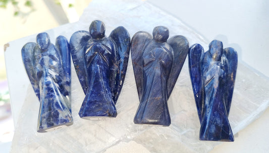 Sodalite Angel Carving