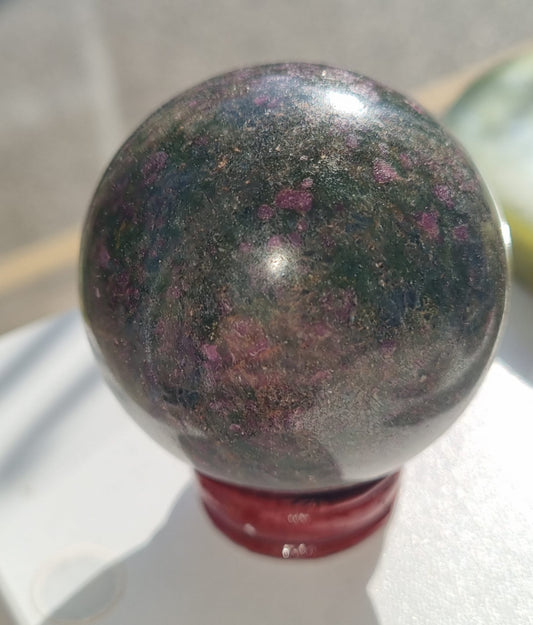 Ruby in Kyanite with Zoisite & Fuschite  Sphere