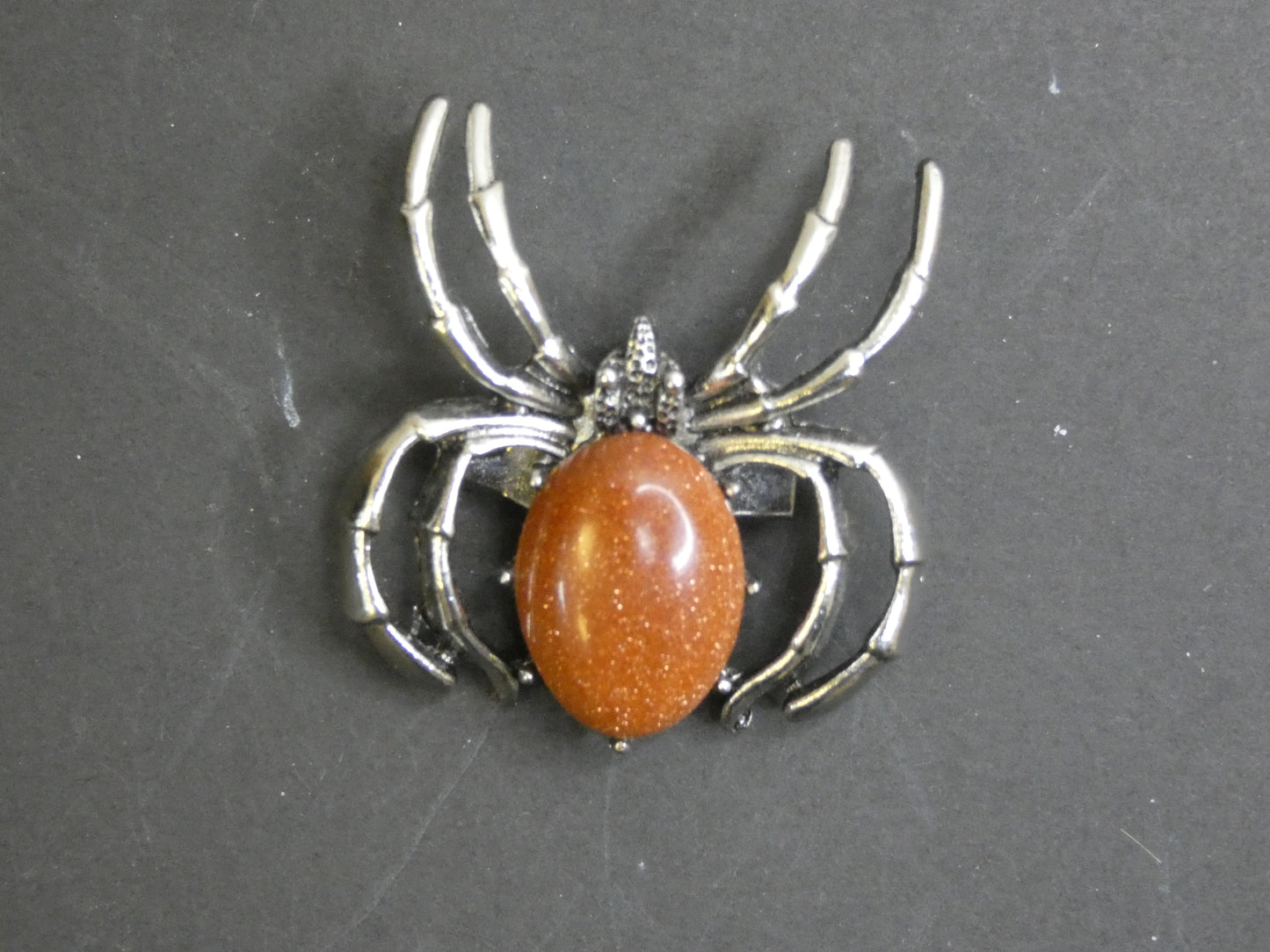 Goldstone Spider Broach/Pendant