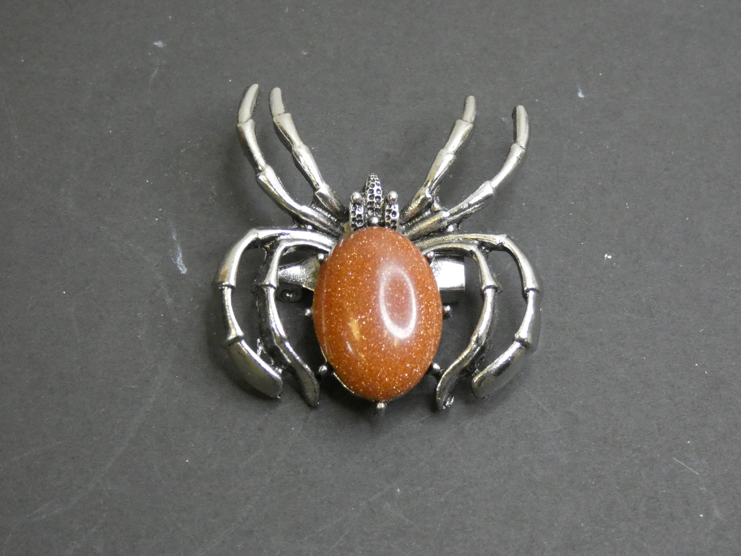 Goldstone Spider Broach/Pendant